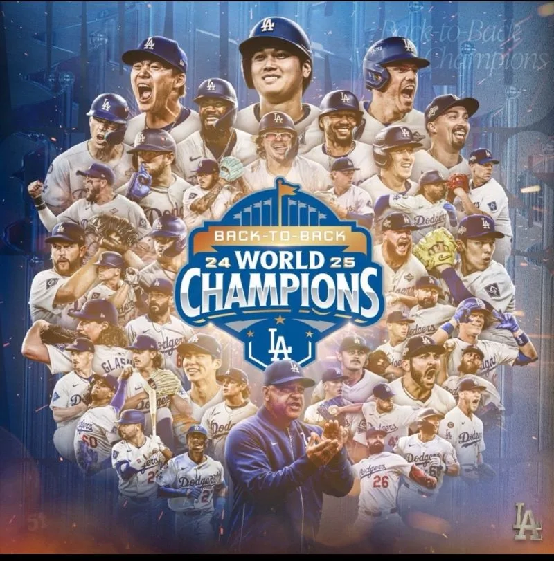 ロサンゼルス・ドジャースの優勝記念グラフィック